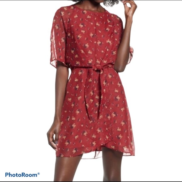 Love Fire Brick Red Fit and Flare Mini Dress - Picture 3 of 13